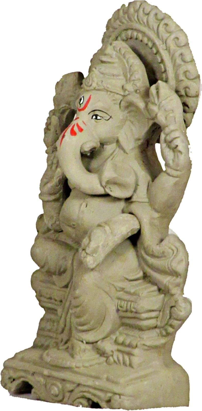 Suninow Eco Friendly Clay Ganesh Idol for Ganesh Chaturthi – 7.5 Inch