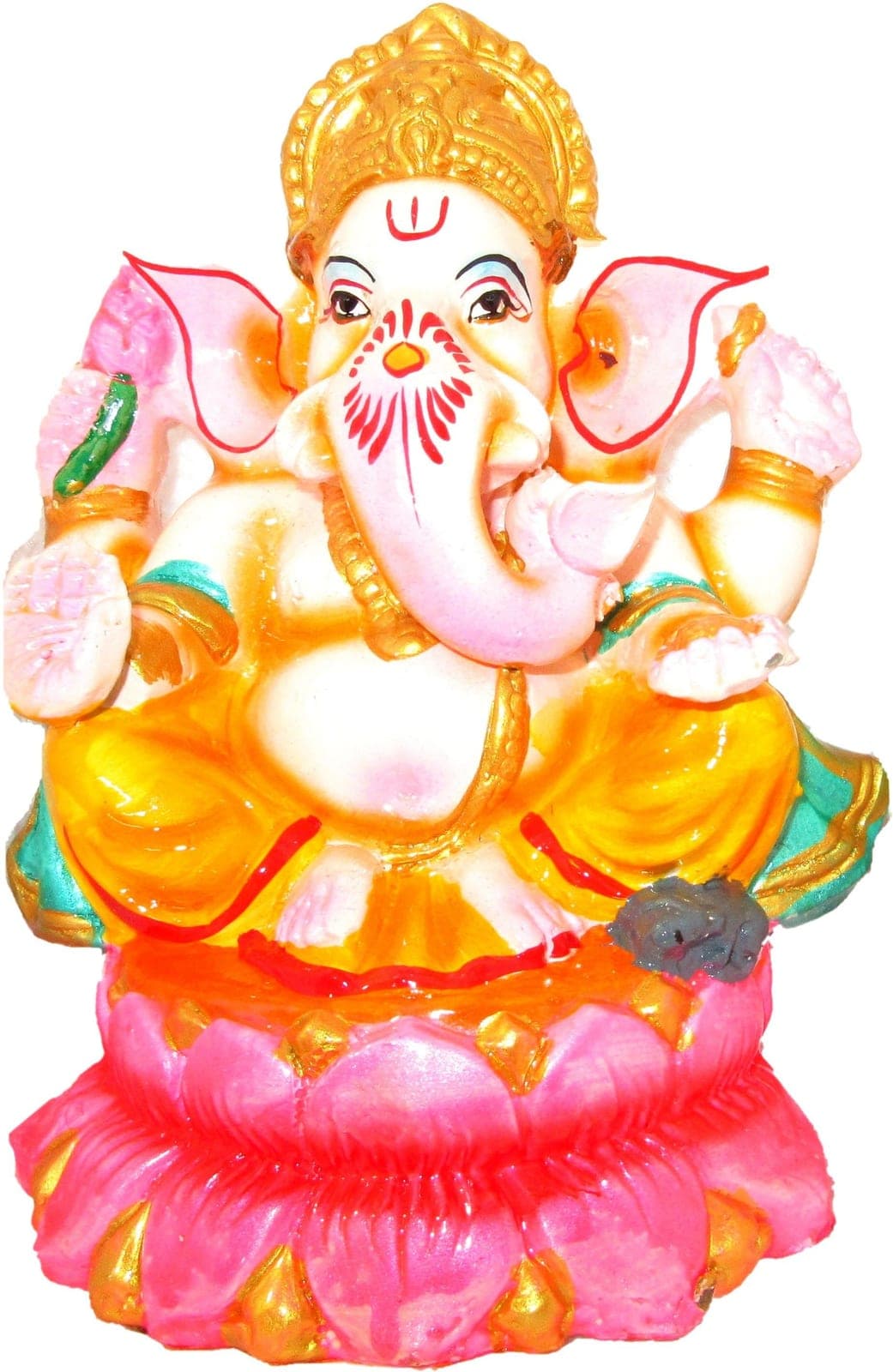 Suninow Eco Friendly Clay Ganesh Idol for Ganesh Chaturthi – 7.9 Inch