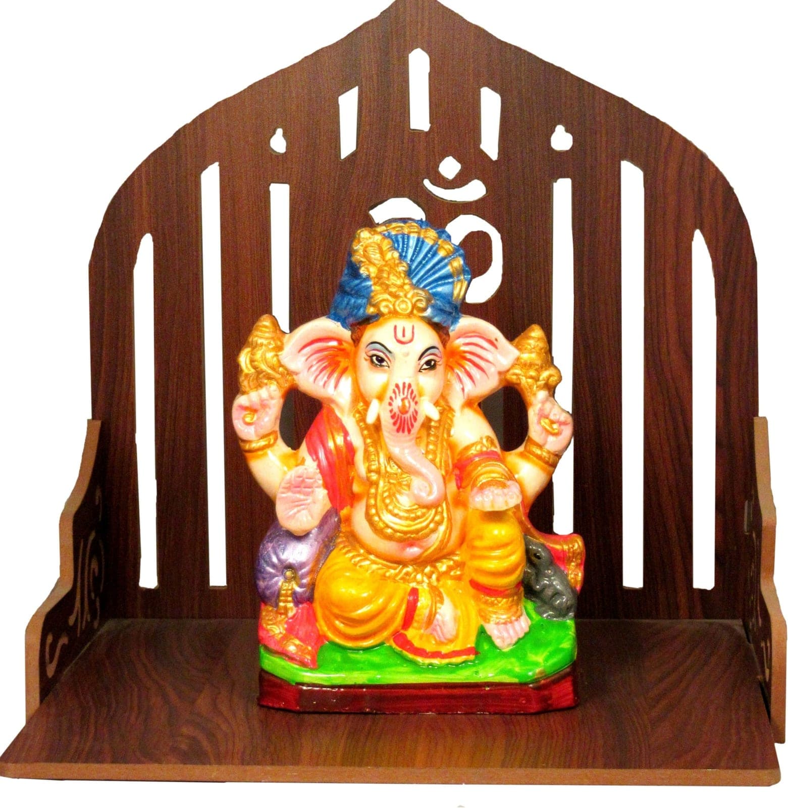 Suninow Eco Friendly Clay Ganesh Idol for Ganesh Chaturthi – 7.5 Inch (8cm Deep)