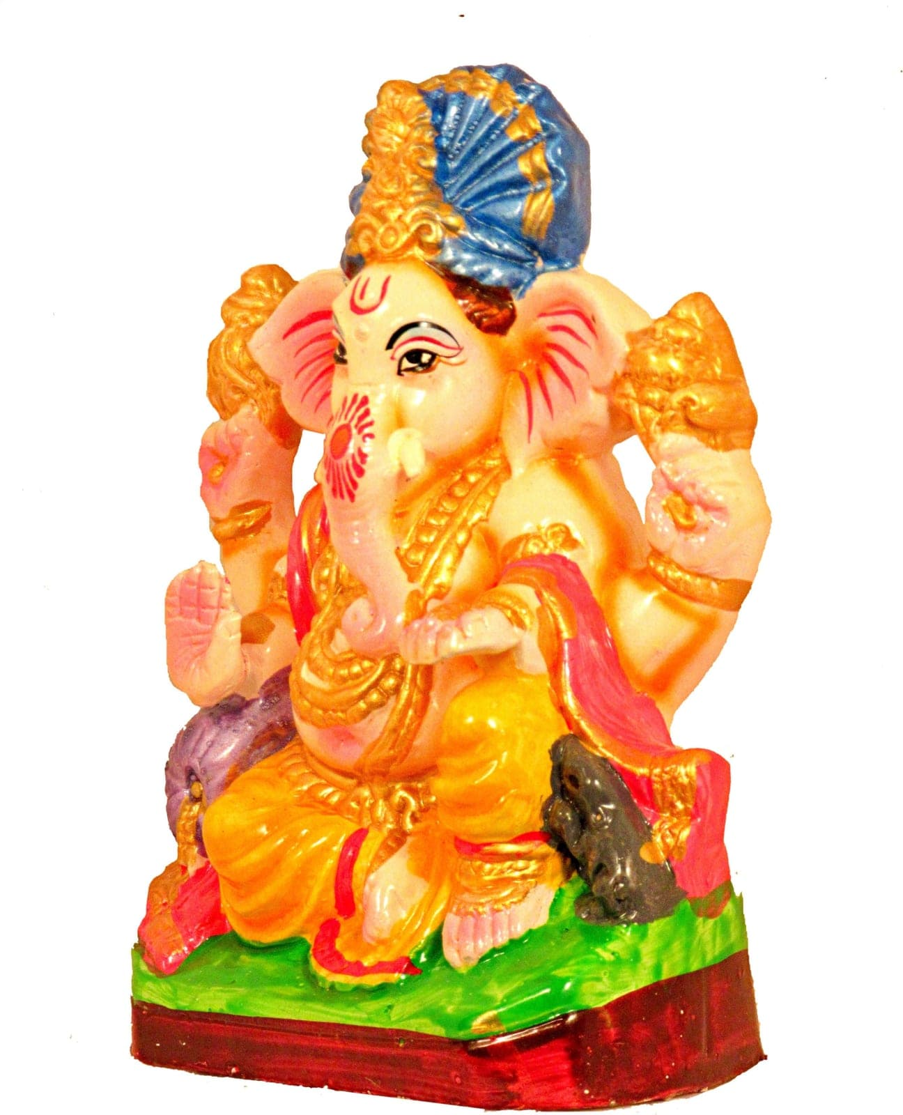 Suninow Eco Friendly Clay Ganesh Idol for Ganesh Chaturthi – 7.5 Inch (8cm Deep)
