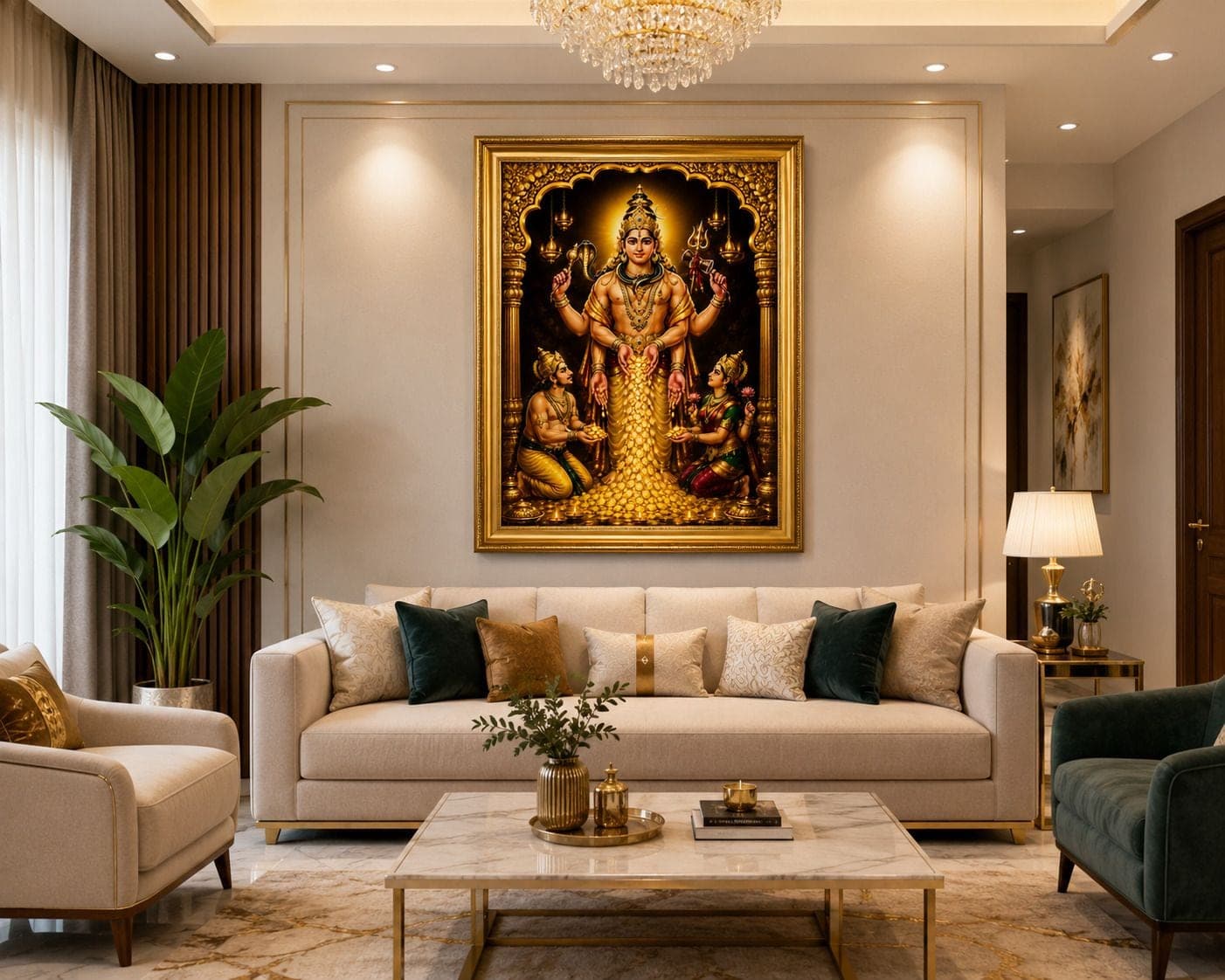 Swarna Akarshana Bhairav ji photo frame 12 x 16 — 42x32 cm