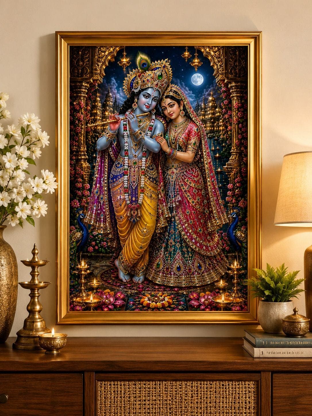 Radha Krishna MDF Sublimation Photo Frame for Wall Decoration — 24x19 cm (2)