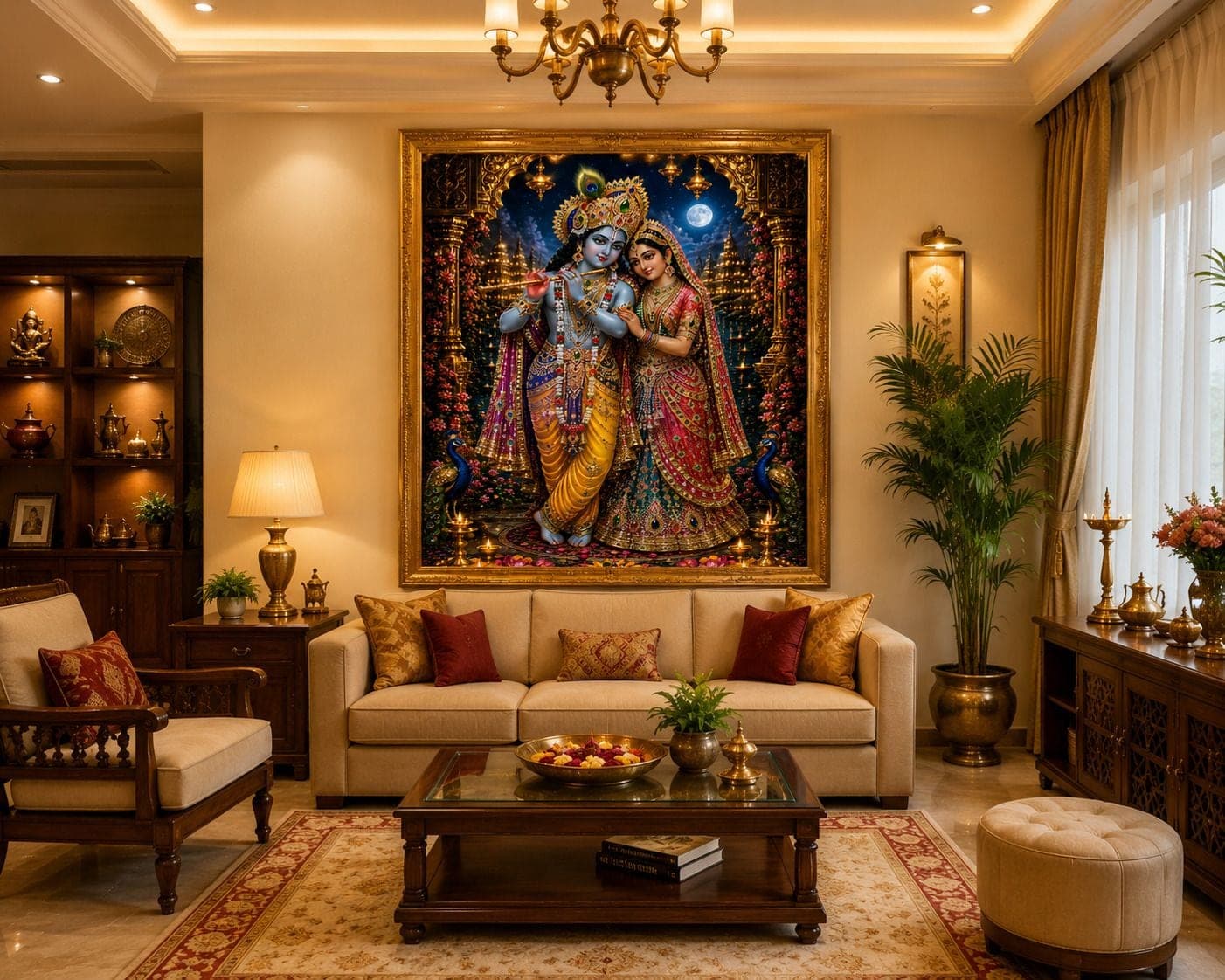 Radha Krishna MDF Sublimation Photo Frame for Wall Decoration — 24x19 cm (2)