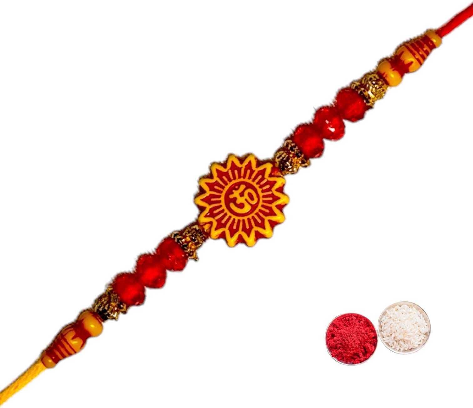 SUNINOW Religious OM-04-MB Assorted Rakhi  Set (1 rakhi)