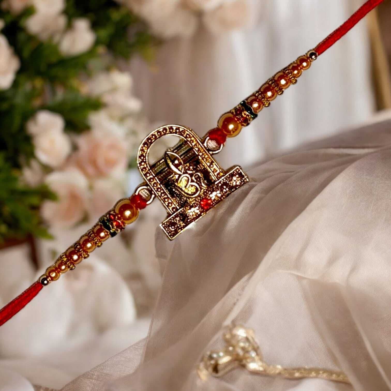 SUNINOW Religious OM-3 Assorted Rakhi  Set (1 rakhi)