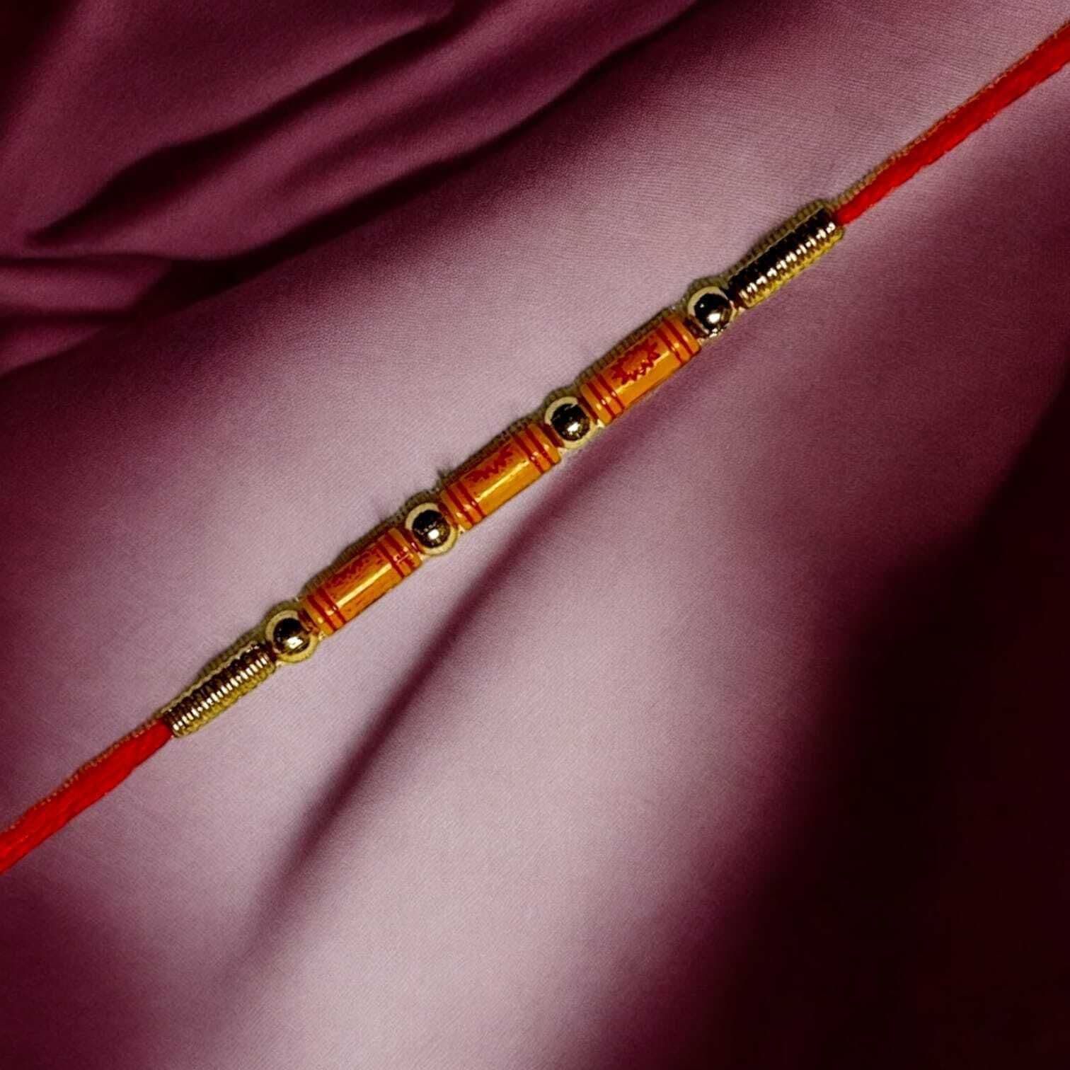 SUNINOW Designer 3BESD-BR-4 Assorted Rakhi  Set (1 rakhi)