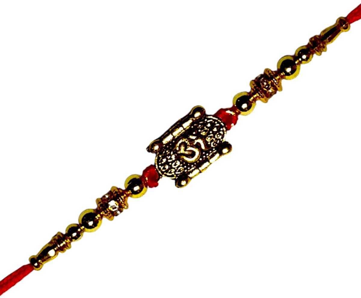 SUNINOW Religious OM-G-02 Assorted Rakhi  Set (1 rakhi)