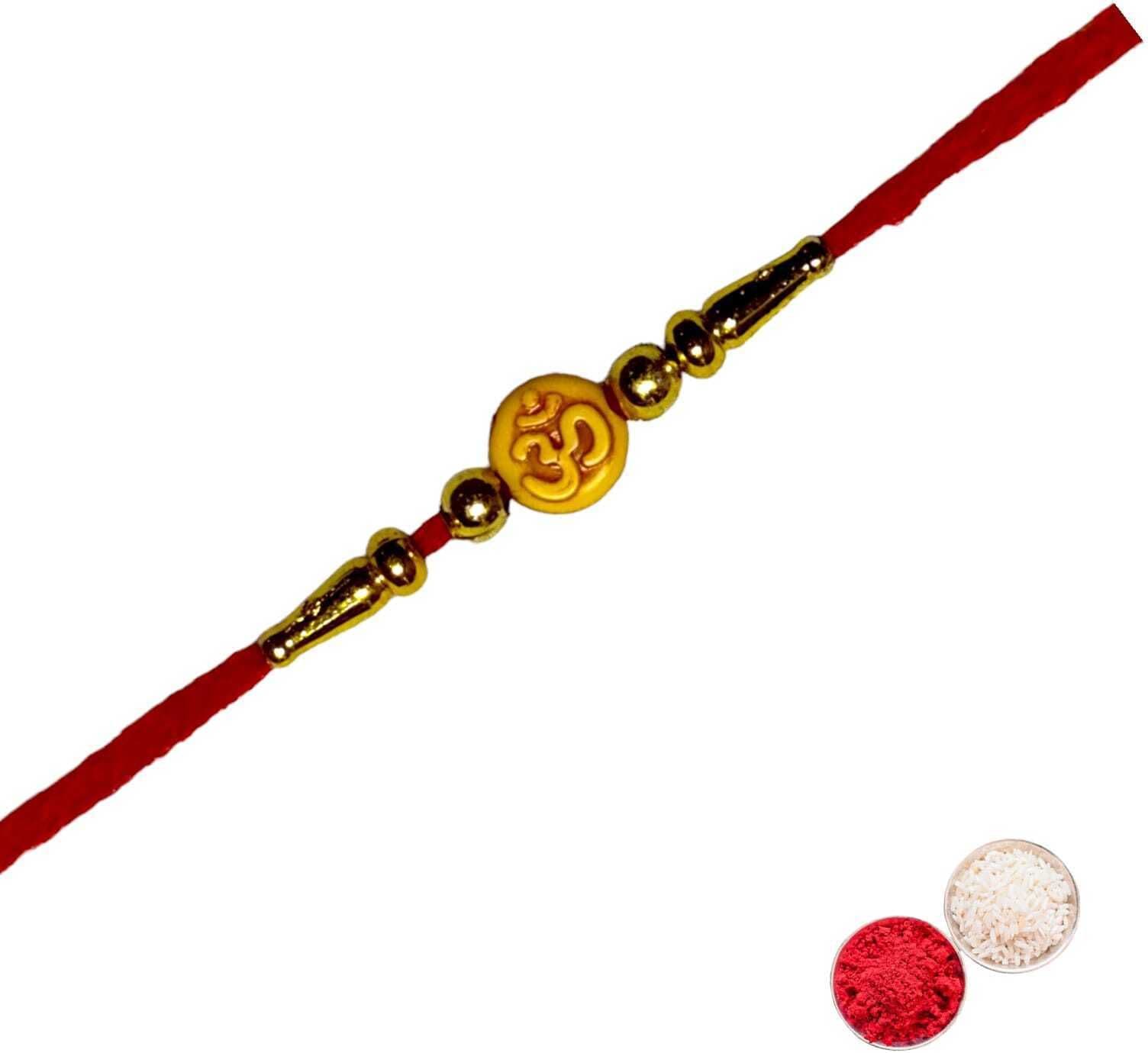 SUNINOW Religious OM-06-SB Assorted Rakhi  Set (1 rakhi)