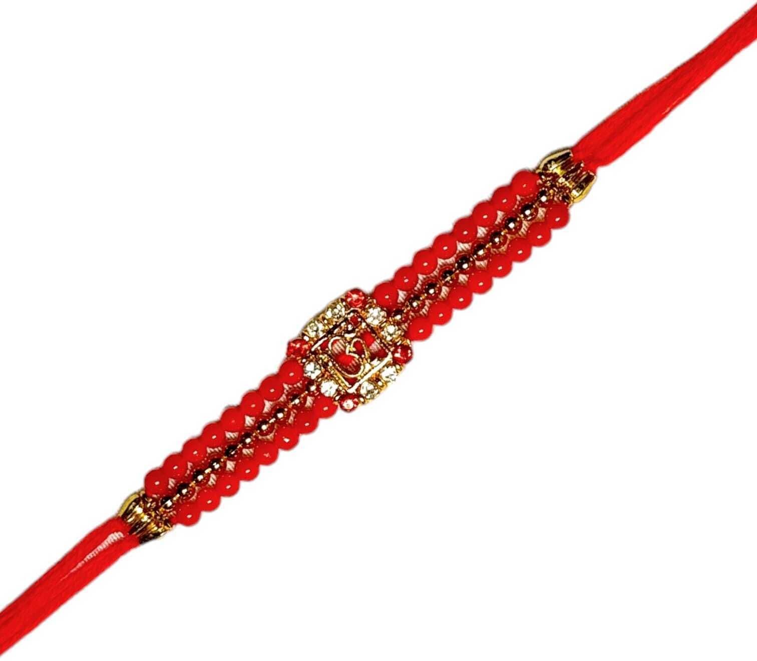 SUNINOW Bracelet OM-RED-01 Assorted Rakhi  Set (1 rakhi)