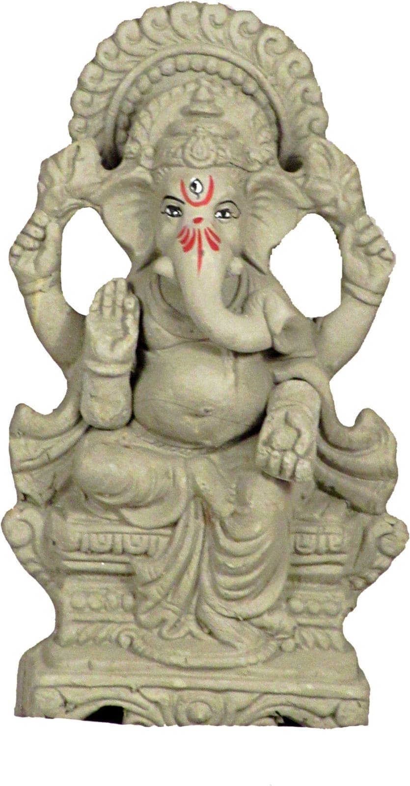 Suninow Eco Friendly Clay Ganesh Idol for Ganesh Chaturthi – 7.5 Inch