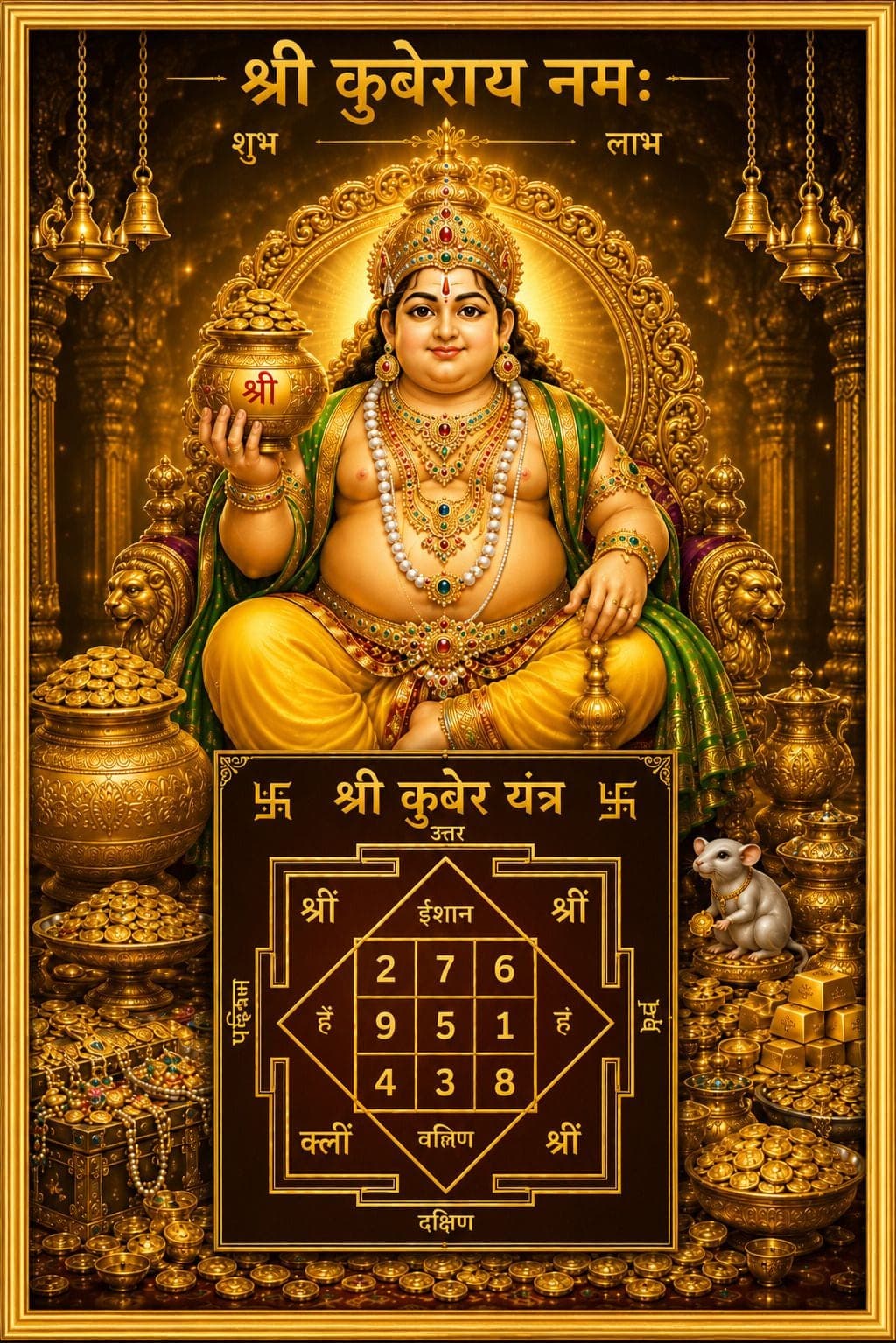 Kuber Ji Religious Photo Frame — 42x32 cm