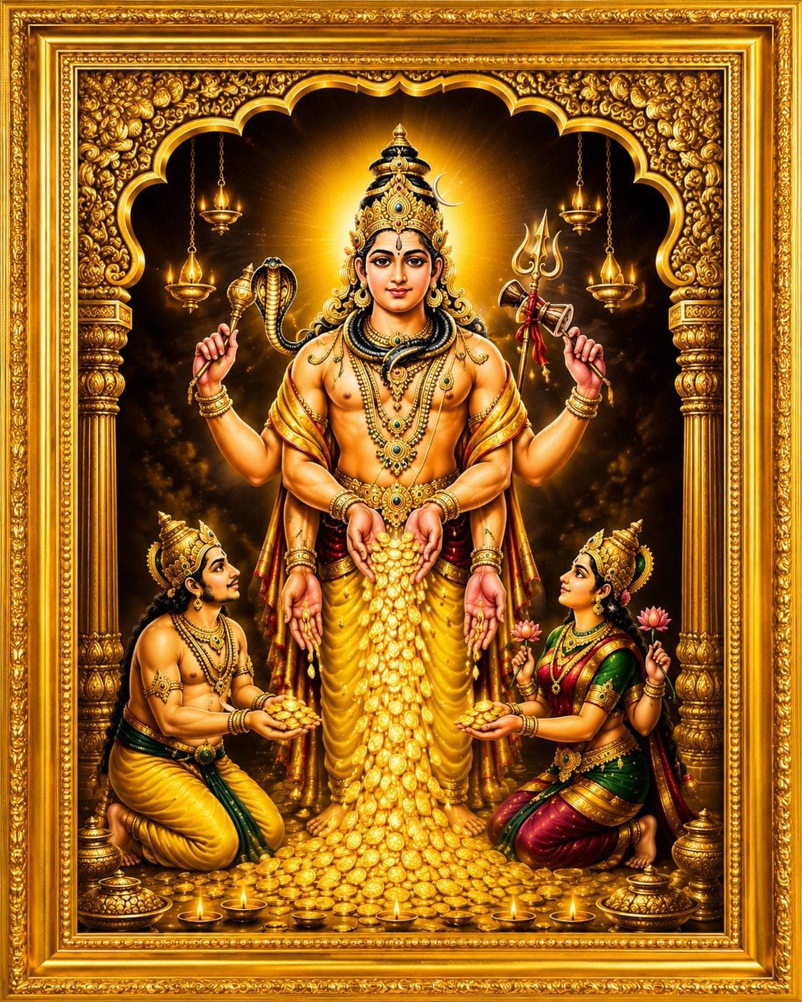 Swarna Akarshana Bhairav ji photo frame — 33x24 cm
