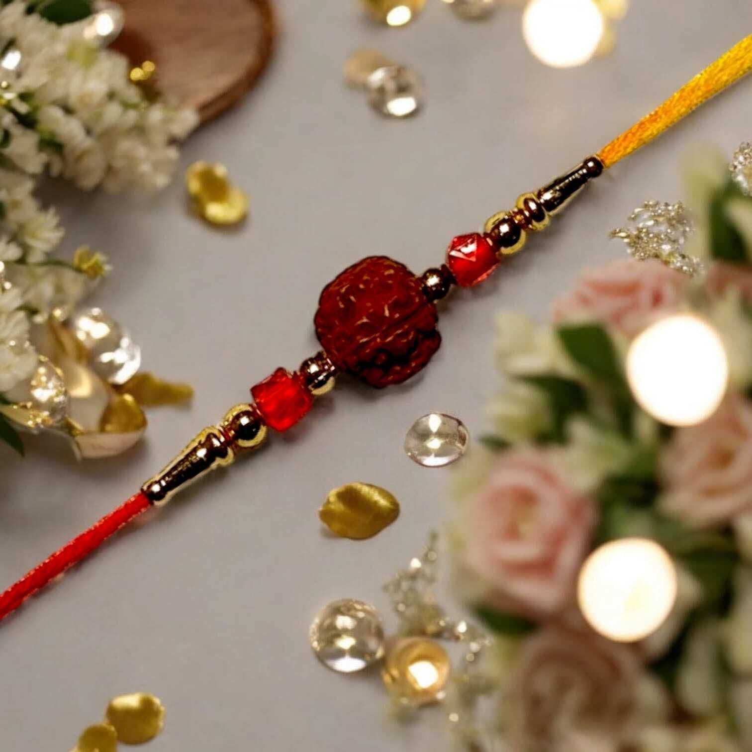 SUNINOW Rudraksh RUD-SBIG-01 Assorted Rakhi Set (1 rakhi)