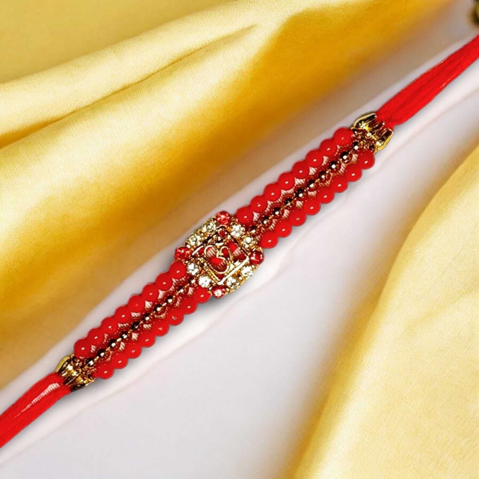 SUNINOW Bracelet OM-RED-01 Assorted Rakhi Set (1 rakhi)