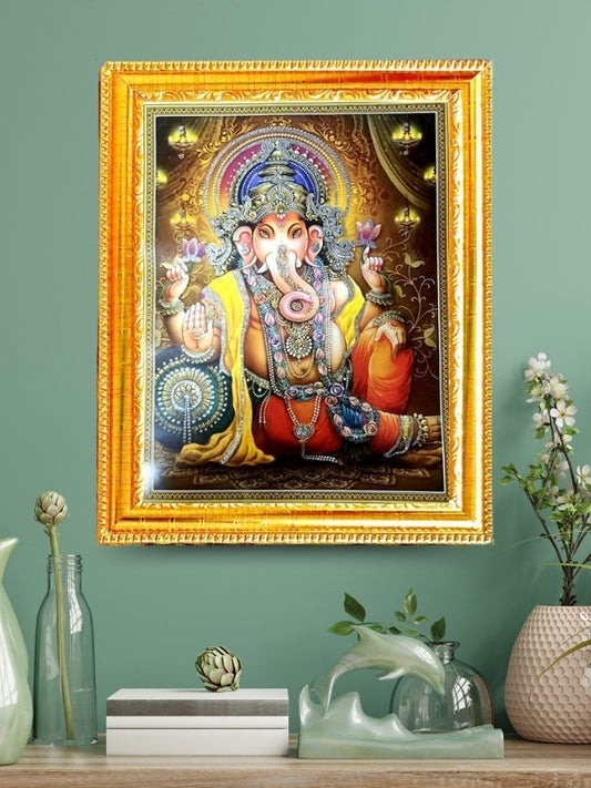 SUNINOW Ganesh photo frame ( 29 x 23 cm ) Religious Frame ()