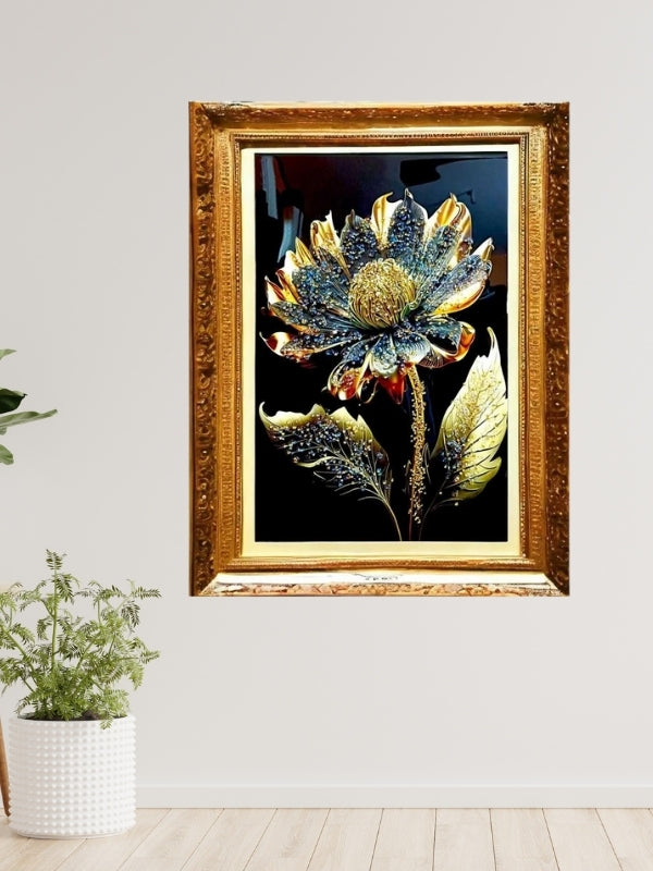 SUNINOW Crystal painting for wall deoration Embossed 18 inch x 12 inch Painting (With Frame)