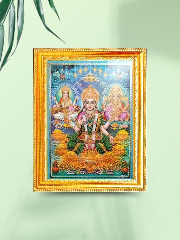 SUNINOW 3d laxmi ganesh saraswati Religious Frame ()