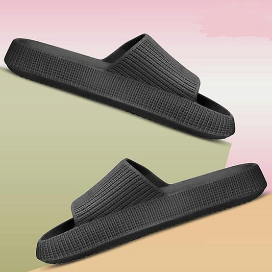 Athloes Men Slides Black (Pack of 2)