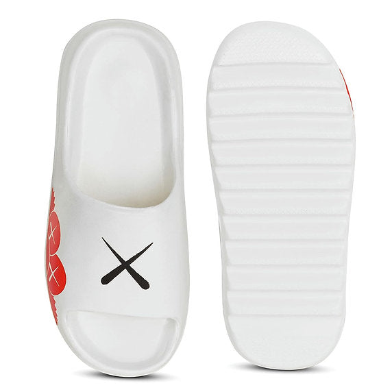 Men Slides - White