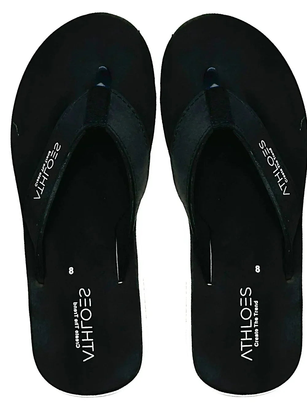 Athloes Men Slipper Flip Flop - Black