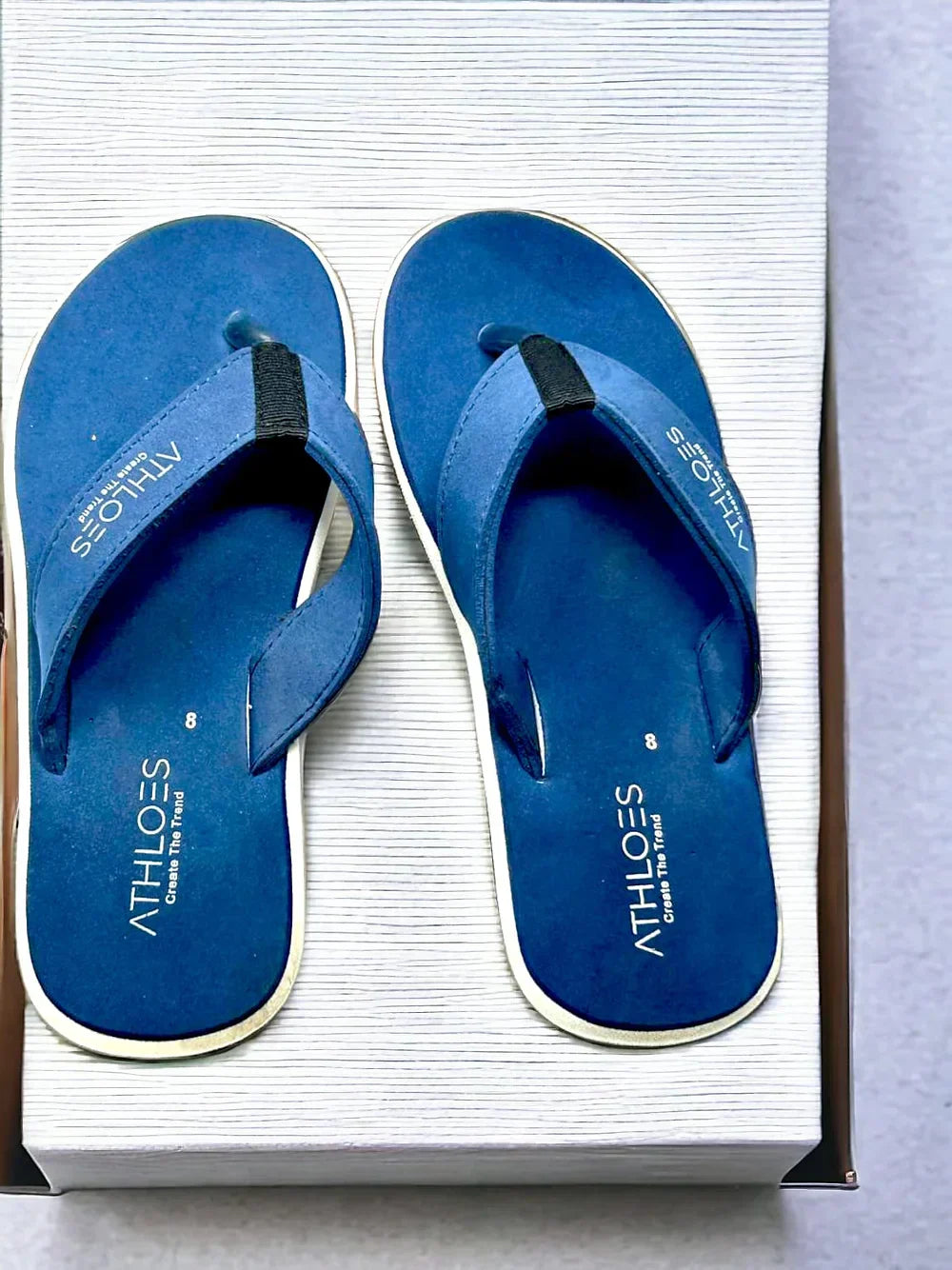 Athloes Men Slipper Flip Flop - Blue