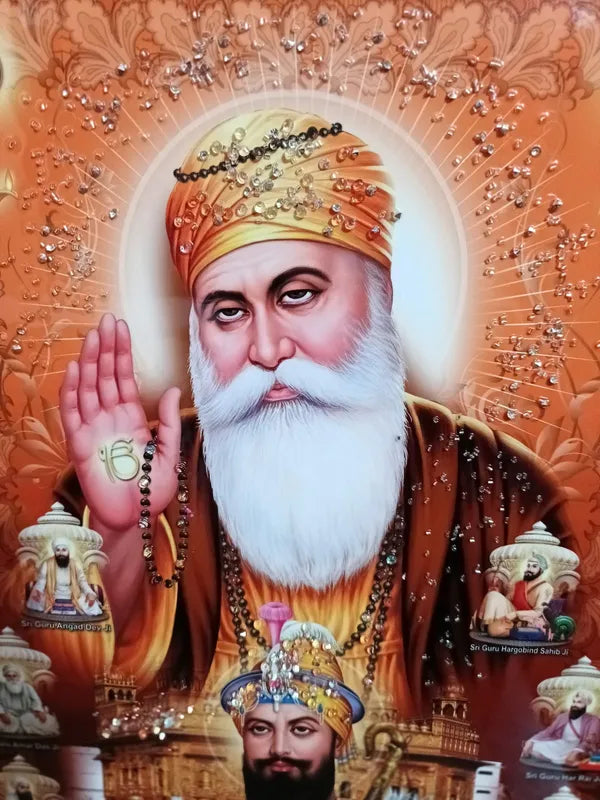 Guru Nanak Dev ji With Guru Gobind Singh Ji/Waheguru/sikh guru Photo Frame