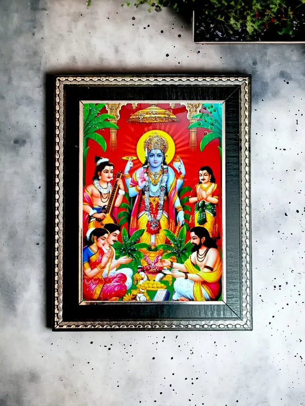 Lord Satyanarayana Swamy Bhagwan Satyanarayan Photo Frame