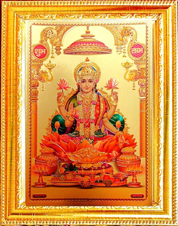 Photo & Frame Laxmi Photo With Shubh Labh | God  s | Hindu God Photo | Bhagwan Photo