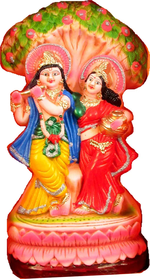 Radha Krishna Love Couple Statue | Sculputer Handicraft Idol For Temple