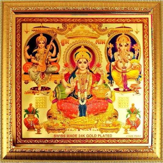 Photo & Frame Laxmi Ganesh Saraswati   | Hindu Bhagwan Devi Devta Photo | God  s | Wall D????_Cor   |