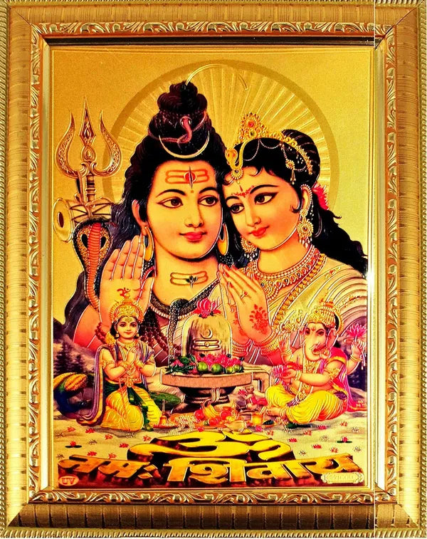 Photo & Frame Shiv Parivar God Photo For Pooja | Hindu Bhagwan Devi Devta Photo | God  s | Wall D????_Cor   |