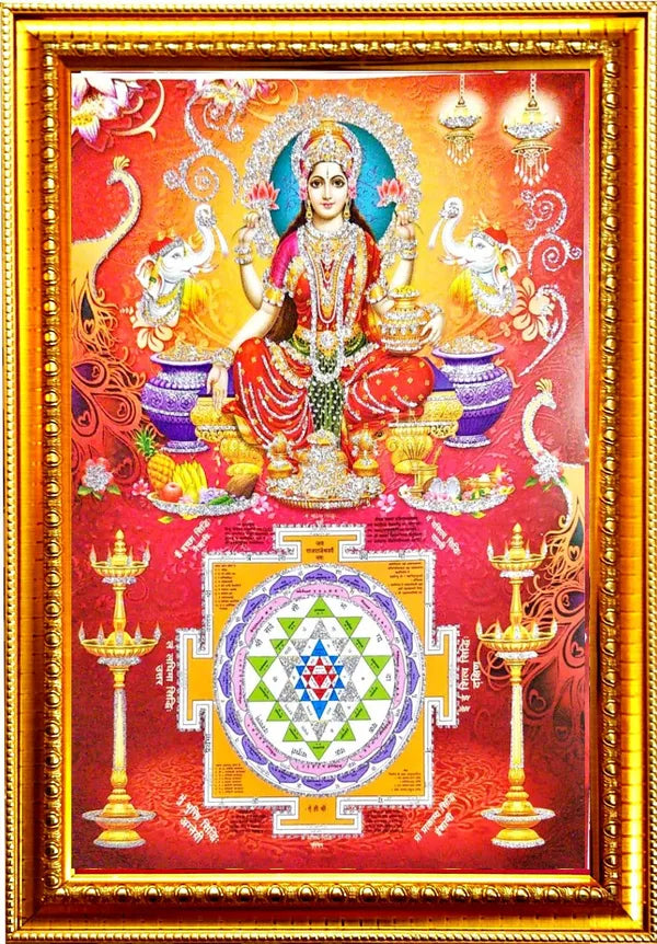 Photo & Frame Laxmi   With Yantra