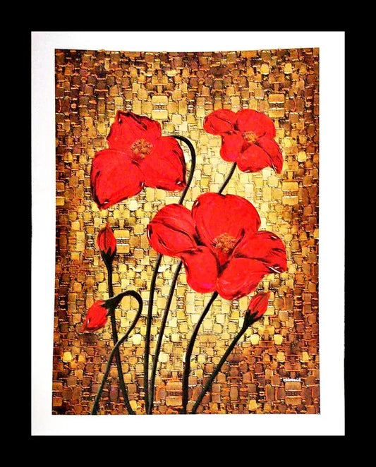 Photo & Frame Wall Paintings Flower For Living Room ( 48 X 37 Cm ) Digital Reprint 48 Inch X 37 Inch Painting (With Frame)