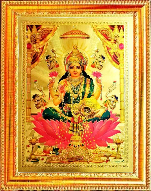 Photo & Frame Goddess Laxmi   (7 X 5 Inch )