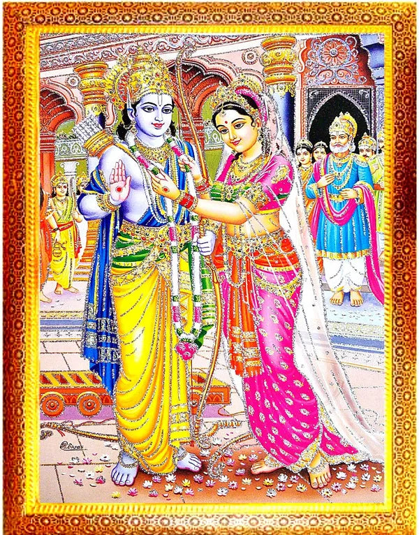 Photo & Frame Ram Vivah   | Ram Sita Vivah | Hindu Deity Photo