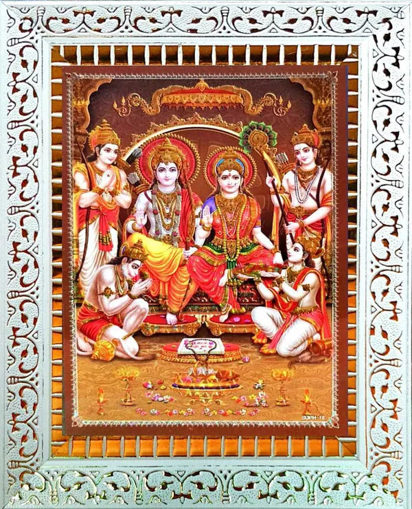 Photo & Frame Ram Darbar   | Lord "Shri Ram" "Goddess Sita Mata" "Lakshmana Ji" With "Hanuman Ji" God  s