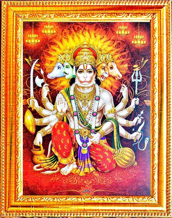 Photo & Frame Panchamukhi Hanuman Ji | Hindu