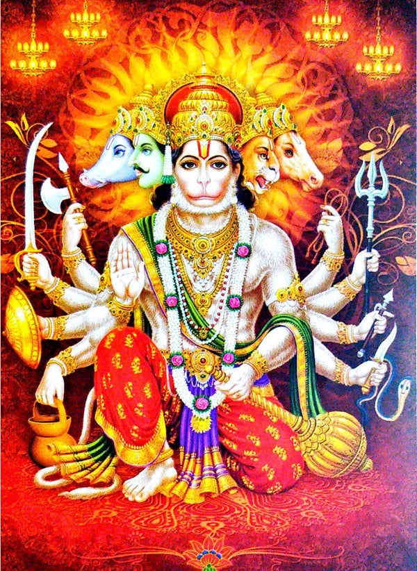 Photo & Frame Panchamukhi Hanuman Ji | Hindu