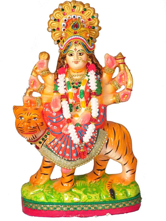 Goddess Maa Durga Devi Idol Statue Sherawali Mata Rani Spiritual Puja Vastu Showpiece Figurine