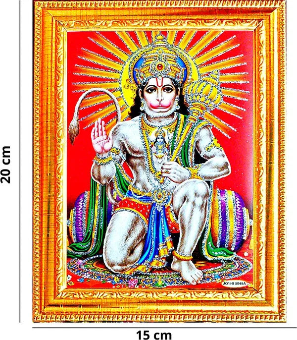 Photo & Frame Hanuman Ji With Ram Ji | Hindu