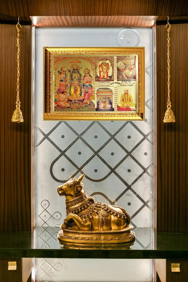 Photo & Frame Char Darbar   | Ram Darbar With Shri Balaji Maharaj , Shri Bhairav Ji Maharaj , Shri Maharaj Ganeshpuri Ji