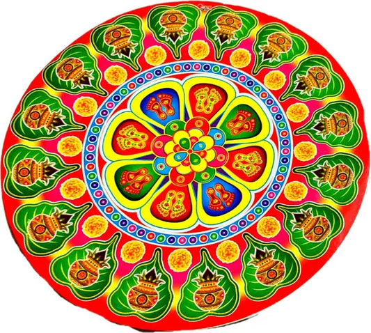 33.02 Cm Big Size Rangoli Sticker For Home And Offices Self Adhesive Sticker (Pack Of 1)