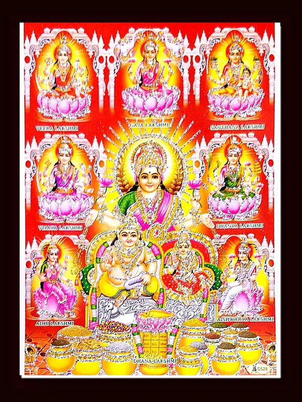 Photo & Frame Ashta Laxmi Ganesh   | God   | For Diwali Pooja