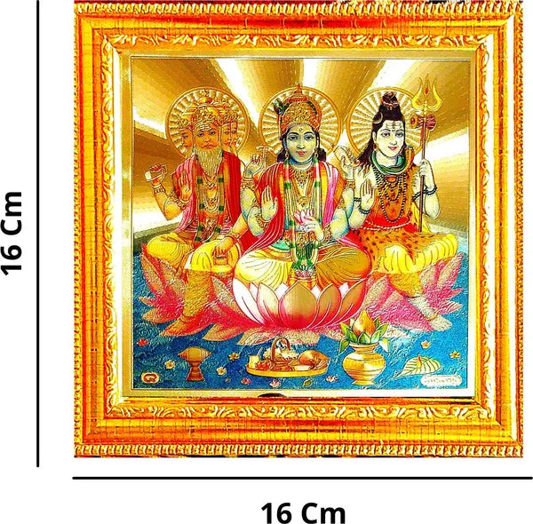 Photo & Frame Brahma Vishnu Mahesh   | Shiv Ji | Vishnu Ji | Brahma Ji