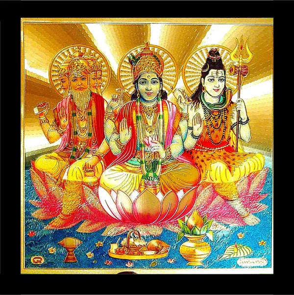 Photo & Frame Brahmavishnu Mahesh   | Shiv Ji | Vishnu Ji | Brahma Ji