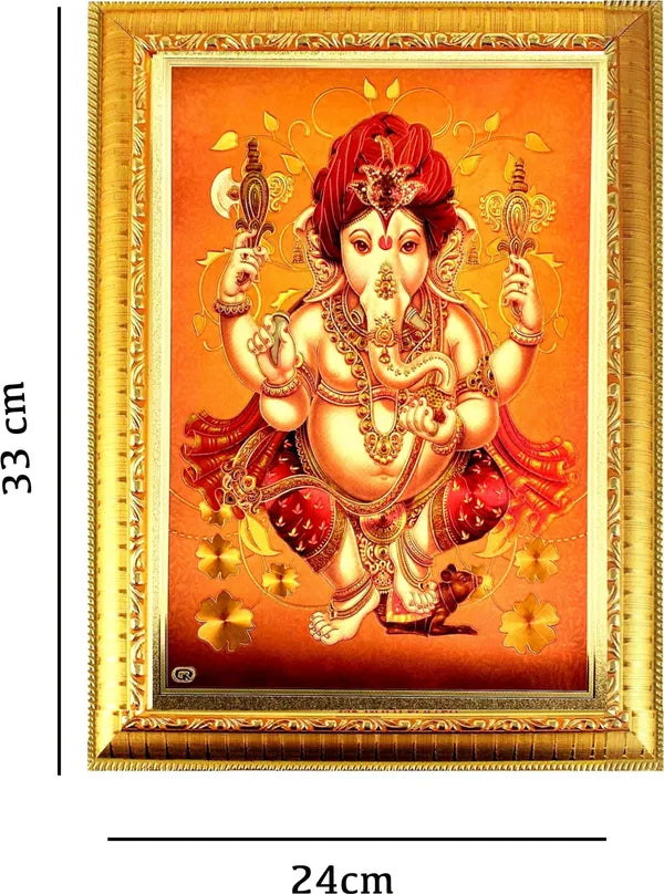 Photo & Frame Gold Foil Embossed Ganesh