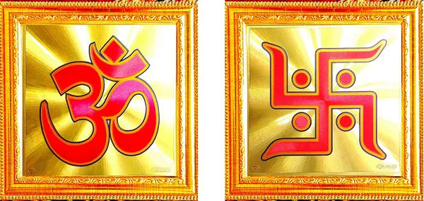 Photo & Frame Om Swastik   For Wall Decor | Pooja Ghar