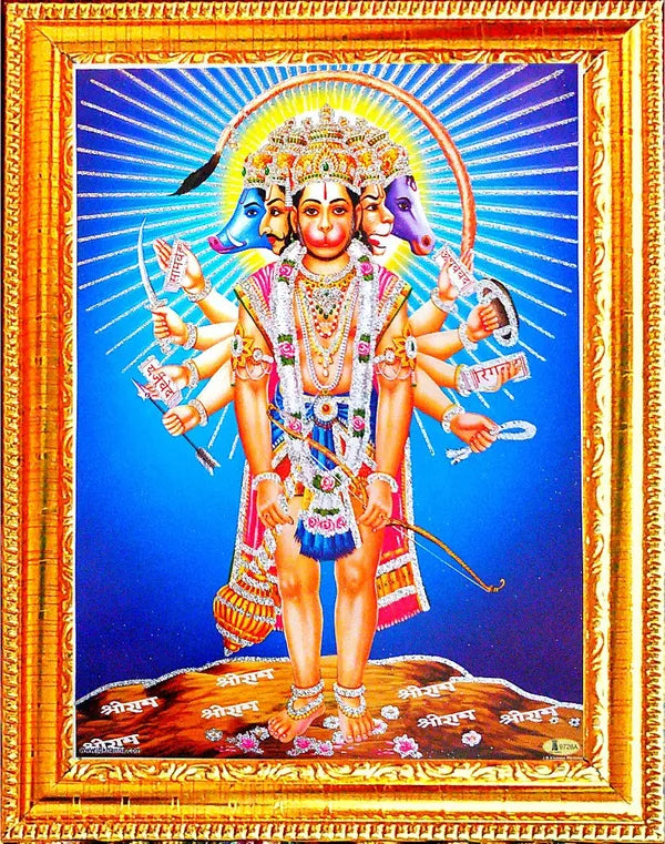 Photo & Frame Panchmukhi Hanuman Ji | Standing Hanuman Ji