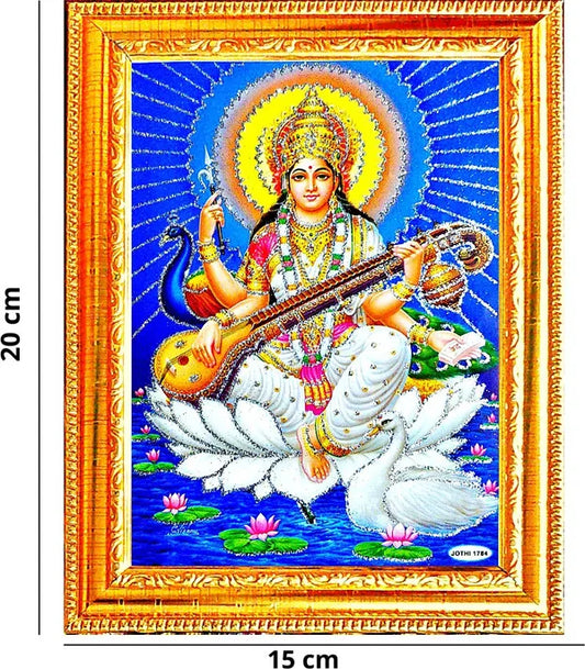 Photo & Frame Goddess Saraswati | Basant Panchami Pooja | Saraswati Ji