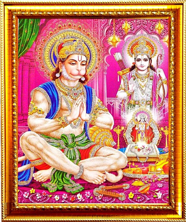 Photo & Frame Hanuman Ji With Shri Ram Ji   |